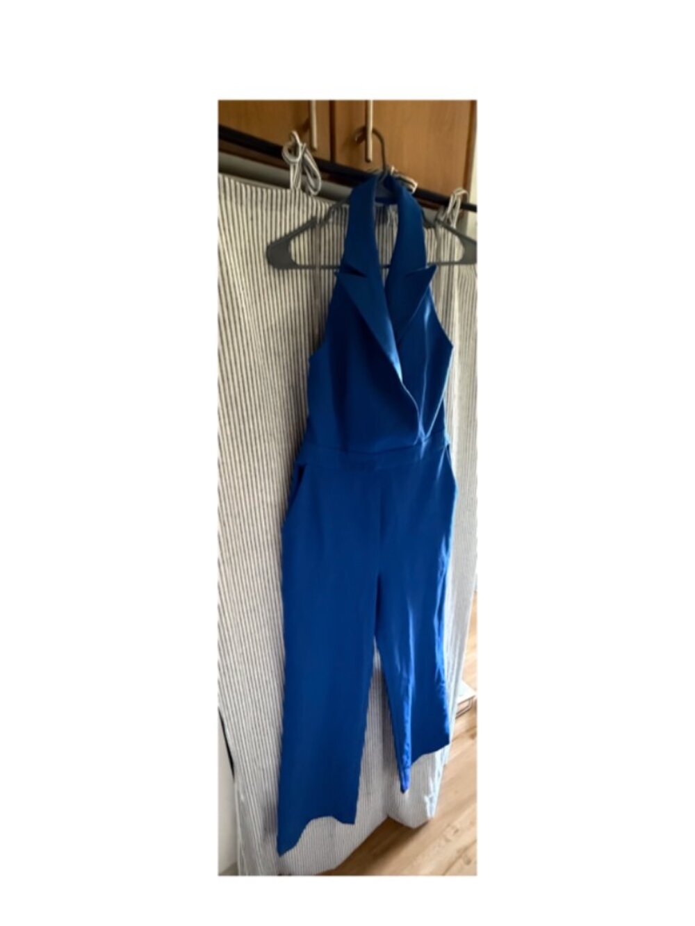 BCBG New York Royal Blue Halter Jumpsuit